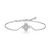 Charles Garnier Clover Rhodium-Plated Sterling Silver Cubic Zirconia Bracelet CB0204