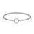 Charles Garnier Equestra Rhodium-Plated Sterling Silver Cubic Zirconia Bangle Bracelet CB0211