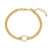 Charles Garnier Equestra Gold/Rhodium-Plated Sterling Silver Cubic Zirconia Bracelet CB0214