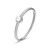Charles Garnier Quilted Rhodium-Plated Sterling Silver White Pearl Cubic Zirconia Bangle Bracelet CB0215