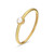 Charles Garnier Quilted Gold-Plated Sterling Silver White Pearl Cubic Zirconia Bangle Bracelet CB0216