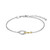 Charles Garnier Promise Gold/Rhodium-Plated Sterling Silver Cubic Zirconia Bracelet CB0227