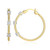 Charles Garnier Flora Gold/Rhodium-Plated Sterling Silver Cubic Zirconia Hoop Earrings CE0167