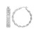 Charles Garnier Mariner Rhodium-Plated Sterling Silver Cubic Zirconia Hoop Earrings CE0175