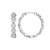 Charles Garnier Windsor Rhodium-Plated Sterling Silver Lab-Created White Sapphire Hoop Earrings CE0189