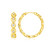 Charles Garnier Windsor Gold-Plated Sterling Silver Lab-Created White Sapphire Hoop Earrings CE0190