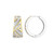 Charles Garnier Baguette Gold/Rhodium-Plated Sterling Silver Cubic Zirconia Hoop Earrings CE0225
