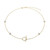 Charles Garnier Windsor Gold/Rhodium-Plated Sterling Silver Lab-Created White Sapphire Necklace CN0196