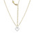 Charles Garnier Clover Gold/Rhodium-Plated Sterling Silver Cubic Zirconia Necklace CN0202