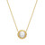 Charles Garnier Quilted Gold-Plated Sterling Silver White Pearl Cubic Zirconia Necklace CN0216