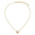 Charles Garnier Quilted Gold-Plated Sterling Silver White Pearl Cubic Zirconia Necklace CN0216