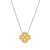Charles Garnier Quilted Gold/Rhodium-Plated Sterling Silver Cubic Zirconia Necklace CN0217