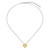 Charles Garnier Quilted Gold/Rhodium-Plated Sterling Silver Cubic Zirconia Necklace CN0217