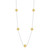 Charles Garnier Quilted Gold/Rhodium-Plated Sterling Silver Cubic Zirconia Necklace CN0220