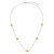 Charles Garnier Quilted Gold/Rhodium-Plated Sterling Silver Cubic Zirconia Necklace CN0220
