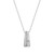 Charles Garnier Baguette Rhodium-Plated Sterling Silver Cubic Zirconia Necklace CN0223