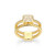Charles Garnier Windsor Gold-Plated Sterling Silver Lab-Created White Sapphire Ring CR0207