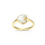 Charles Garnier Amour Gold-Plated Sterling Silver Mother-of-Pearl Ring CR0226