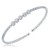 Charles Garnier 3mm Cuffs Rhodium-Plated Sterling Silver Cubic Zirconia Cuff Bracelet MLC8007WZ