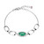 ELLE Jewelry Aureole Sterling Silver Chrysoprase Bracelet B10215WGC