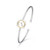 ELLE Aureole Two-Tone Plated Sterling Silver Shell Pearl Cuff B10235YWSP