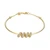 ELLE Jewelry Eternal Gold-Plated Sterling Silver CZ Bangle Bracelet LB0244