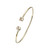 ELLE Jewelry Two-Tone Plated Sterling Silver Clear Quartz Cuff Bracelet B10292YQ