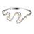ELLE Jewelry Two-Tone Plated Sterling Silver CZ Bangle Bracelet B10134YWZ