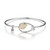 ELLE Jewelry Two-Tone Plated Sterling Silver CZ Bangle Bracelet B10223YWZ
