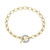 ELLE Jewelry Reversa Two-Tone Plated Sterling Silver CZ Bracelet LB0285