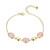 ELLE Jewelry Riviere Gold-Plated Sterling Silver Rose Quartz Bracelet LB0240