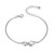 ELLE Jewelry Tulip Sterling Silver Cubic Zirconia Bracelet LB0255