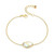 ELLE Jewelry Twist Gold-Plated Sterling Silver Mother-of-Pearl Bracelet LB0302