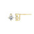ELLE Jewelry Gold-Plated Sterling Silver Lab-Created Moissanite Stud Earrings E10348APRY