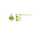 ELLE Jewelry Gold-Plated Sterling Silver Peridot Stud Earrings E10348AUGY