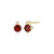 ELLE Jewelry Gold-Plated Sterling Silver Garnet Stud Earrings E10348JANY