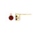 ELLE Jewelry Gold-Plated Sterling Silver Garnet Stud Earrings E10348JANY