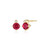 ELLE Gold-Plated Sterling Silver Lab-Created Ruby Stud Earrings E10348JULY