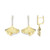 ELLE Jewelry Butterfly Two-Tone Plated Sterling Silver CZ Hoop Earrings LE0259