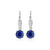 ELLE Jewelry Sterling Silver Lab-Created Sapphire Leverback Earrings LE0292