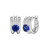 ELLE Jewelry Duchess Sterling Silver Lab-Created Sapphire Hoop Earrings LE0293
