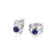 ELLE Jewelry Duchess Sterling Silver Lab-Created Sapphire Hoop Earrings LE0293