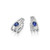 ELLE Jewelry Duchess Sterling Silver Lab-Created Sapphire Hoop Earrings LE0294