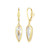 ELLE Jewelry Lustre 2.0 Gold-Plated Sterling Silver CZ Leverback Earrings LE0291