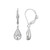 ELLE Jewelry Tulip Sterling Silver Cubic Zirconia Leverback Earrings LE0253