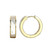 ELLE Jewelry Gold-Plated Sterling Silver Mother-of-Pearl Hoop Earrings LE0236