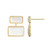 ELLE Jewelry Gold-Plated Sterling Silver Mother-of-Pearl Stud Earrings LE0238