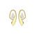 ELLE Jewelry Wink Gold-Plated Sterling Silver CZ Stud Earrings LE0277