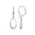ELLE Jewelry Wink Sterling Silver Cubic Zirconia Leverback Earrings LE0278