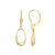 ELLE Jewelry Wink Gold-Plated Sterling Silver CZ Leverback Earrings LE0279